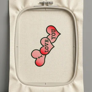 Дизайн машинной вышивки. Любовь (Размер 128x177мм). Форматы: DST PES JEF VP3 EXP XXX . Стежков: 11875