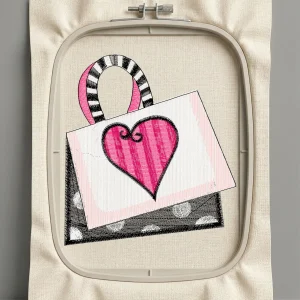 Дизайн машинной вышивки. Любовь (Размер 80x88мм). Форматы: DST PES JEF VP3 EXP XXX . Стежков: 15580