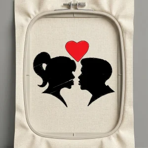 Дизайн машинной вышивки. Любовь (Размер 93x76мм). Форматы: DST PES JEF VP3 EXP XXX . Стежков: 6976