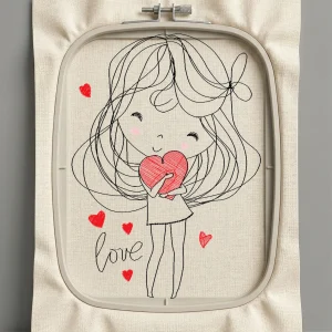 Дизайн машинной вышивки. Любовь (Размер 70x99мм). Форматы: DST PES JEF VP3 EXP XXX . Стежков: 5741