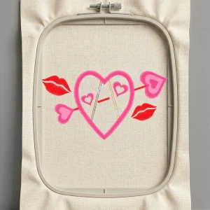 Дизайн машинной вышивки. Любовь (Размер 137x75мм). Форматы: DST PES JEF VP3 EXP XXX . Стежков: 7241