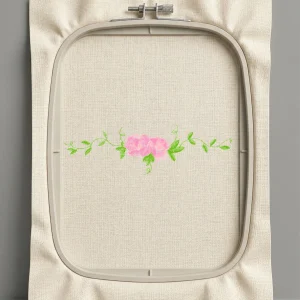 Дизайн машинной вышивки. Роза (Размер 99x28мм). Форматы: DST PES JEF VP3 EXP XXX . Стежков: 2021