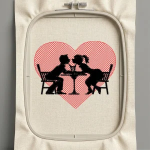 Дизайн машинной вышивки. Любовь (Размер 83x69мм). Форматы: DST PES JEF VP3 EXP XXX . Стежков: 5867