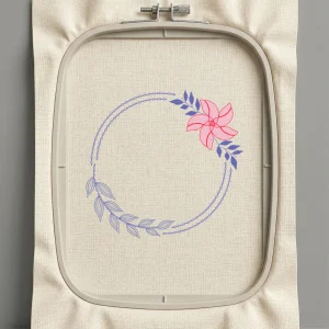 Дизайн машинной вышивки. Роза (Размер 122x115мм). Форматы: DST PES JEF VP3 EXP XXX . Стежков: 5225