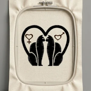 Дизайн машинной вышивки. Любовь (Размер 110x94мм). Форматы: DST PES JEF VP3 EXP XXX . Стежков: 13264