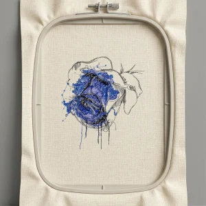 Дизайн машинной вышивки. Роза (Размер 127x142мм). Форматы: DST PES JEF VP3 EXP XXX . Стежков: 23172