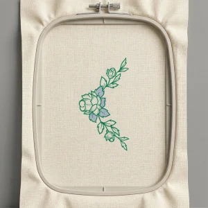 Дизайн машинной вышивки. Роза (Размер 114x211мм). Форматы: DST PES JEF VP3 EXP XXX . Стежков: 9715