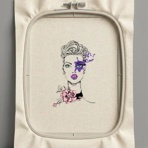 Дизайн машинной вышивки. Роза (Размер 112x175мм). Форматы: DST PES JEF VP3 EXP XXX . Стежков: 20345