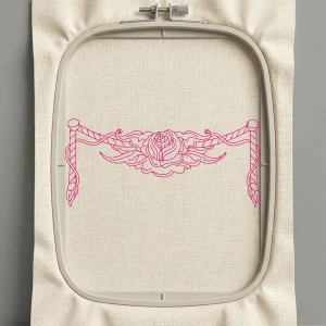 Дизайн машинной вышивки. Роза (Размер 99x44мм). Форматы: DST PES JEF VP3 EXP XXX . Стежков: 2696