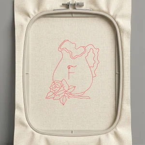 Дизайн машинной вышивки. Роза (Размер 78x95мм). Форматы: DST PES JEF VP3 EXP XXX . Стежков: 1834