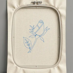 Дизайн машинной вышивки. Роза (Размер 68x84мм). Форматы: DST PES JEF VP3 EXP XXX . Стежков: 767