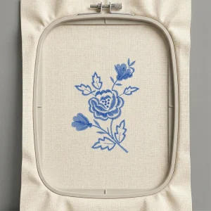 Дизайн машинной вышивки. Роза (Размер 105x145мм). Форматы: DST PES JEF VP3 EXP XXX . Стежков: 3886