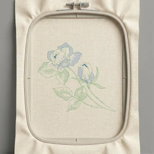 Дизайн машинной вышивки. Роза (Размер 246x218мм). Форматы: DST PES JEF VP3 EXP XXX . Стежков: 4311