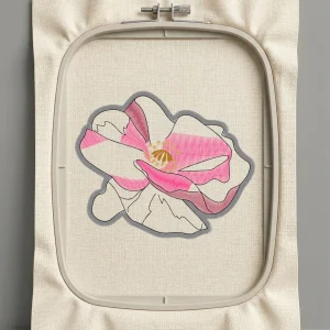 Дизайн машинной вышивки. Роза (Размер 124x102мм). Форматы: DST PES JEF VP3 EXP XXX . Стежков: 8313