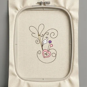 Дизайн машинной вышивки. Любовь (Размер 46x63мм). Форматы: DST PES JEF VP3 EXP XXX . Стежков: 1997