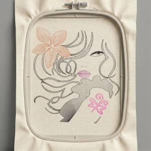 Дизайн машинной вышивки. Роза (Размер 129x140мм). Форматы: DST PES JEF VP3 EXP XXX . Стежков: 16104