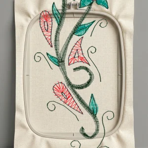 Дизайн машинной вышивки. Роза (Размер 33x91мм). Форматы: DST PES JEF VP3 EXP XXX . Стежков: 3131