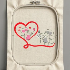 Дизайн машинной вышивки. Любовь (Размер 99x65мм). Форматы: DST PES JEF VP3 EXP XXX . Стежков: 3505