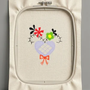 Дизайн машинной вышивки. Любовь (Размер 62x73мм). Форматы: DST PES JEF VP3 EXP XXX . Стежков: 2729