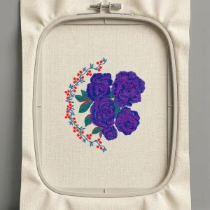 Дизайн машинной вышивки. Роза (Размер 147x172мм). Форматы: DST PES JEF VP3 EXP XXX . Стежков: 58694