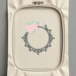 Дизайн машинной вышивки. Роза (Размер 128x130мм). Форматы: DST PES JEF VP3 EXP XXX . Стежков: 15794