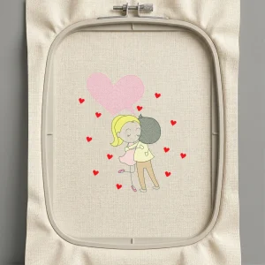 Дизайн машинной вышивки. Любовь (Размер 144x160мм). Форматы: DST PES JEF VP3 EXP XXX . Стежков: 8184