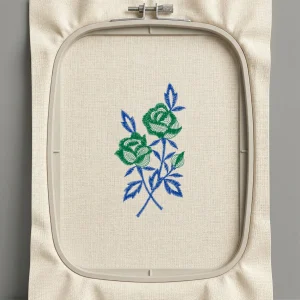 Дизайн машинной вышивки. Роза (Размер 63x119мм). Форматы: DST PES JEF VP3 EXP XXX . Стежков: 4773