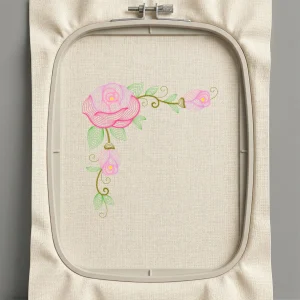 Дизайн машинной вышивки. Роза (Размер 125x125мм). Форматы: DST PES JEF VP3 EXP XXX . Стежков: 5132