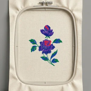 Дизайн машинной вышивки. Роза (Размер 91x110мм). Форматы: DST PES JEF VP3 EXP XXX . Стежков: 7307