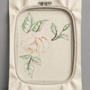 Дизайн машинной вышивки. Роза (Размер 123x154мм). Форматы: DST PES JEF VP3 EXP XXX . Стежков: 11380