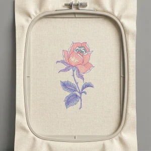 Дизайн машинной вышивки. Роза (Размер 91x161мм). Форматы: DST PES JEF VP3 EXP XXX . Стежков: 4173