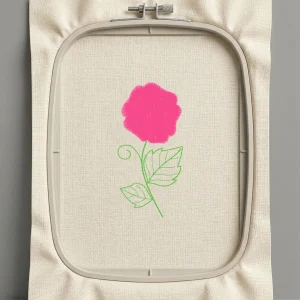 Дизайн машинной вышивки. Роза (Размер 38x80мм). Форматы: DST PES JEF VP3 EXP XXX . Стежков: 3869