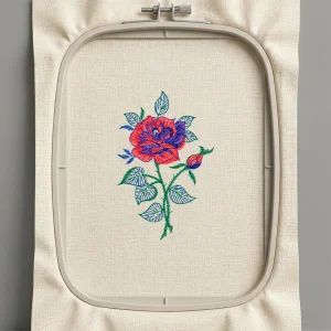 Дизайн машинной вышивки. Роза (Размер 54x83мм). Форматы: DST PES JEF VP3 EXP XXX . Стежков: 3472