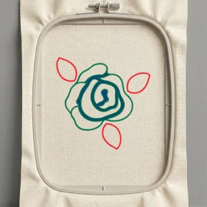 Дизайн машинной вышивки. Роза (Размер 153x151мм). Форматы: DST PES JEF VP3 EXP XXX . Стежков: 8852