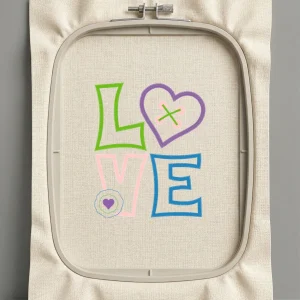 Дизайн машинной вышивки. Любовь (Размер 125x151мм). Форматы: DST PES JEF VP3 EXP XXX . Стежков: 12356