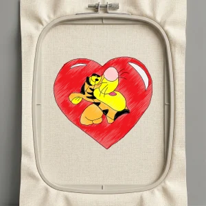 Дизайн машинной вышивки. Любовь (Размер 100x93мм). Форматы: DST PES JEF VP3 EXP XXX . Стежков: 13463