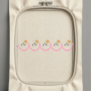 Дизайн машинной вышивки. Роза (Размер 179x38мм). Форматы: DST PES JEF VP3 EXP XXX . Стежков: 5991