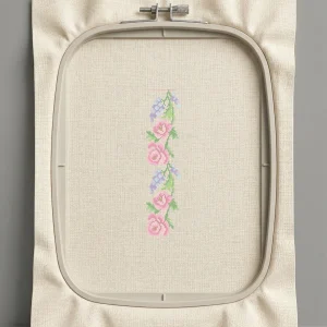 Дизайн машинной вышивки. Роза (Размер 45x195мм). Форматы: DST PES JEF VP3 EXP XXX . Стежков: 13585