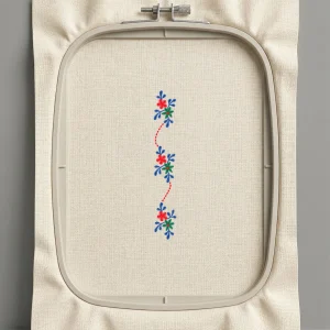 Дизайн машинной вышивки. Роза (Размер 24x157мм). Форматы: DST PES JEF VP3 EXP XXX . Стежков: 2526