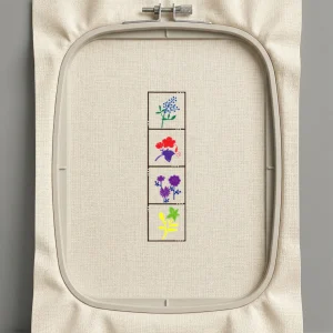 Дизайн машинной вышивки. Роза (Размер 47x183мм). Форматы: DST PES JEF VP3 EXP XXX . Стежков: 7325