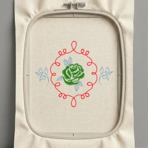 Дизайн машинной вышивки. Роза (Размер 158x134мм). Форматы: DST PES JEF VP3 EXP XXX . Стежков: 5092