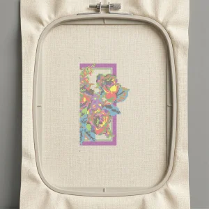 Дизайн машинной вышивки. Роза (Размер 92x171мм). Форматы: DST PES JEF VP3 EXP XXX . Стежков: 43927