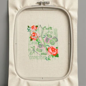 Дизайн машинной вышивки. Роза (Размер 123x151мм). Форматы: DST PES JEF VP3 EXP XXX . Стежков: 45274