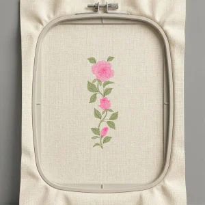 Дизайн машинной вышивки. Роза (Размер 50x150мм). Форматы: DST PES JEF VP3 EXP XXX . Стежков: 3936