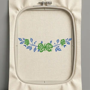 Дизайн машинной вышивки. Роза (Размер 276x75мм). Форматы: DST PES JEF VP3 EXP XXX . Стежков: 13855