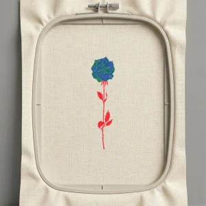 Дизайн машинной вышивки. Роза (Размер 59x231мм). Форматы: DST PES JEF VP3 EXP XXX . Стежков: 7685