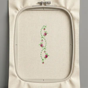 Дизайн машинной вышивки. Роза (Размер 68x259мм). Форматы: DST PES JEF VP3 EXP XXX . Стежков: 15545