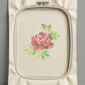 Дизайн машинной вышивки. Роза (Размер 74x75мм). Форматы: DST PES JEF VP3 EXP XXX . Стежков: 5962