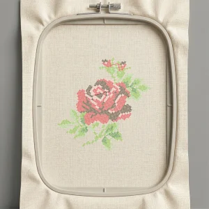 Дизайн машинной вышивки. Роза (Размер 98x98мм). Форматы: DST PES JEF VP3 EXP XXX . Стежков: 5962