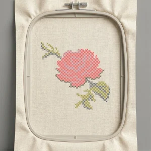 Дизайн машинной вышивки. Роза (Размер 85x83мм). Форматы: DST PES JEF VP3 EXP XXX . Стежков: 8809